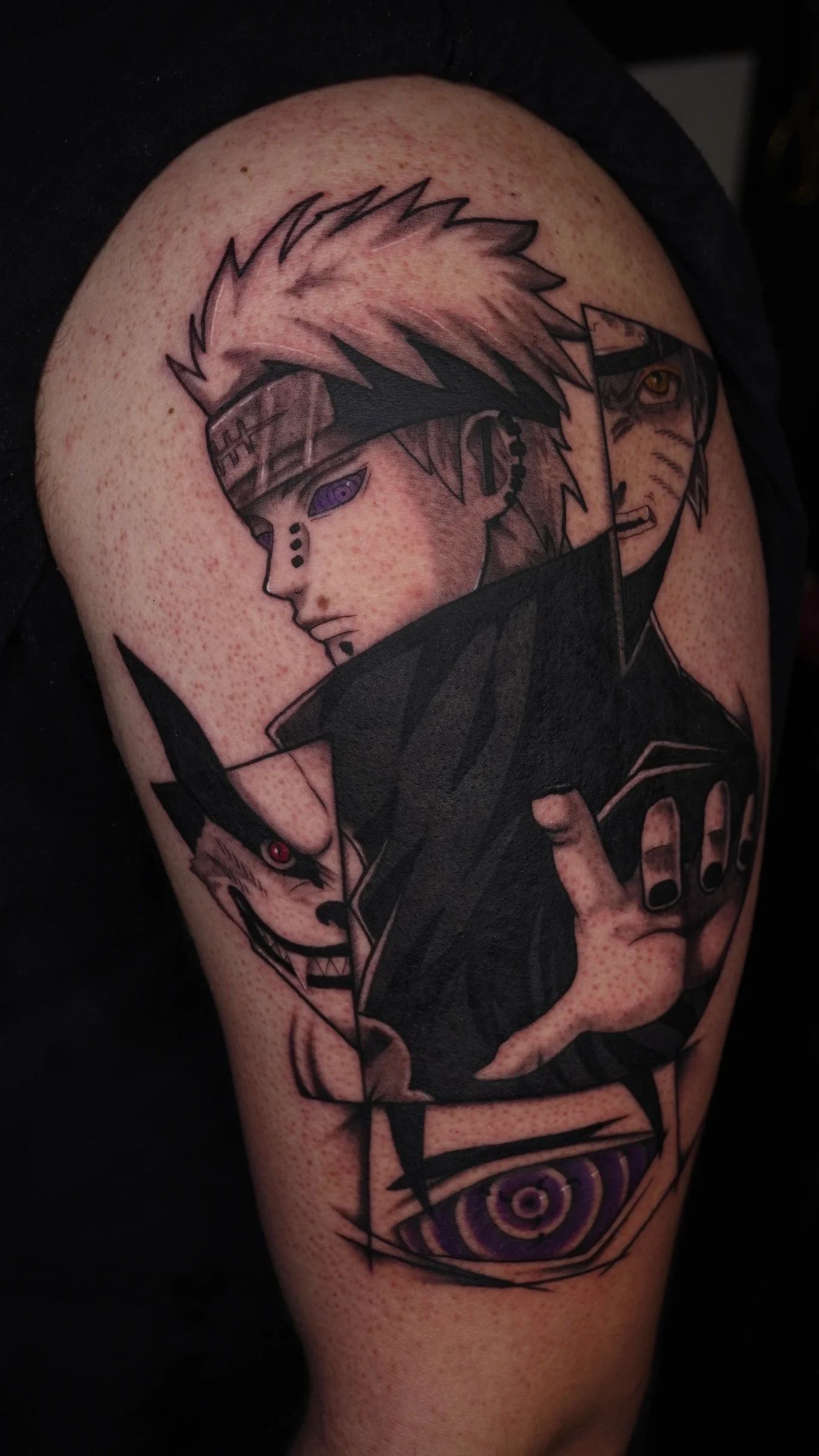 Pain from Naruto on the shoulder